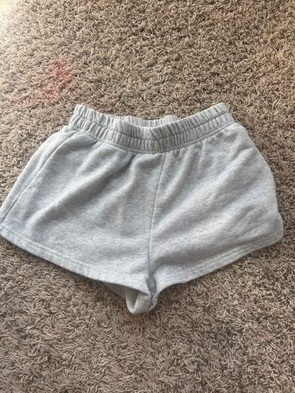 Light Gray Women’s Casual Elastic-Waist Shorts